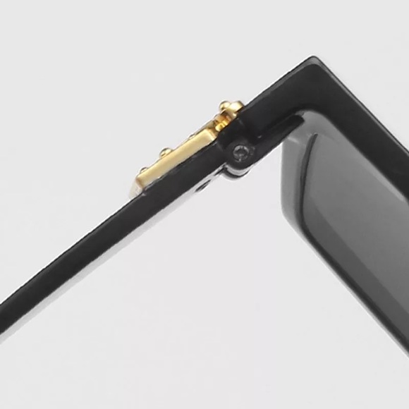 Luxury Brand Men Designer Square Sunglasses Glasses Black Gold Silver - Picture 8 of 15